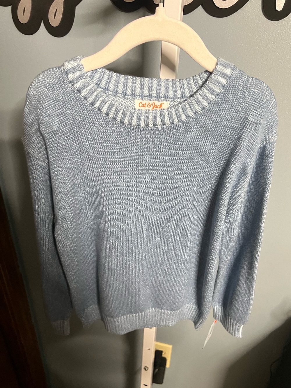 Cat & Jack Boy Light Blue Crewneck Sweater NWT 5T
